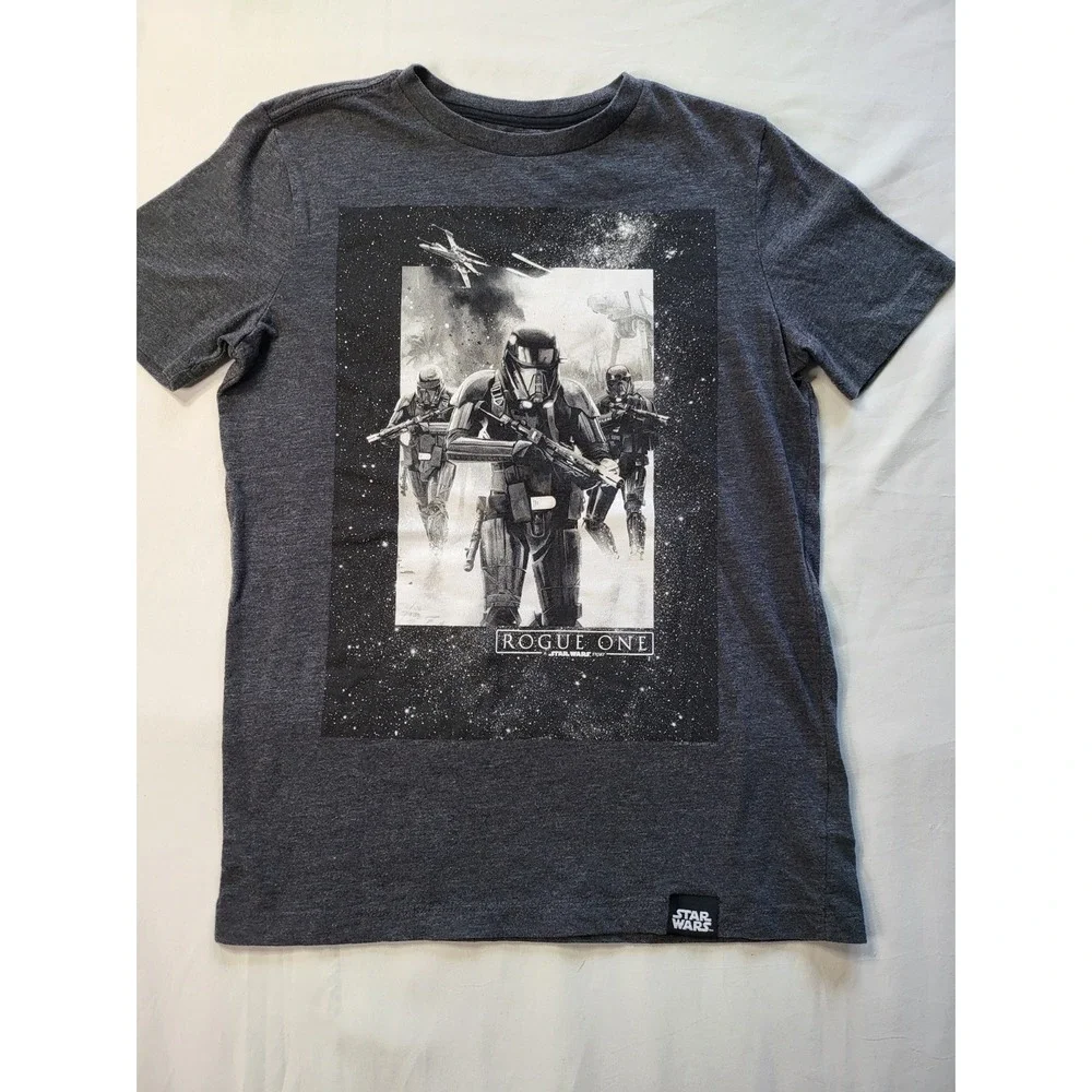 Old Navy Star Wars Rogue One Graphic T-Shirt Kids Large 10-12 Charcoal Grey